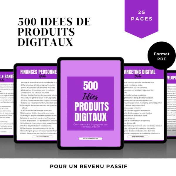 500+ Idées de Produits Digitaux Rentables à Créer et Vendre dans des Niches Profitables